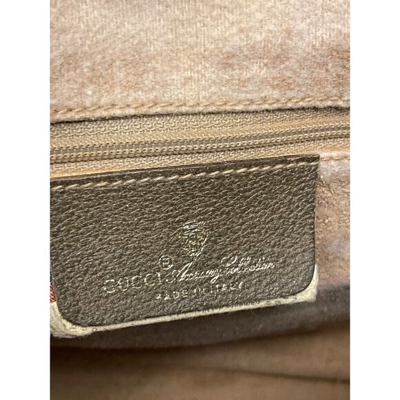 Vintage Gucci GG Supreme Boston Bag Sherry Line Handbag Logo PVC Leather - Picture 9 of 16